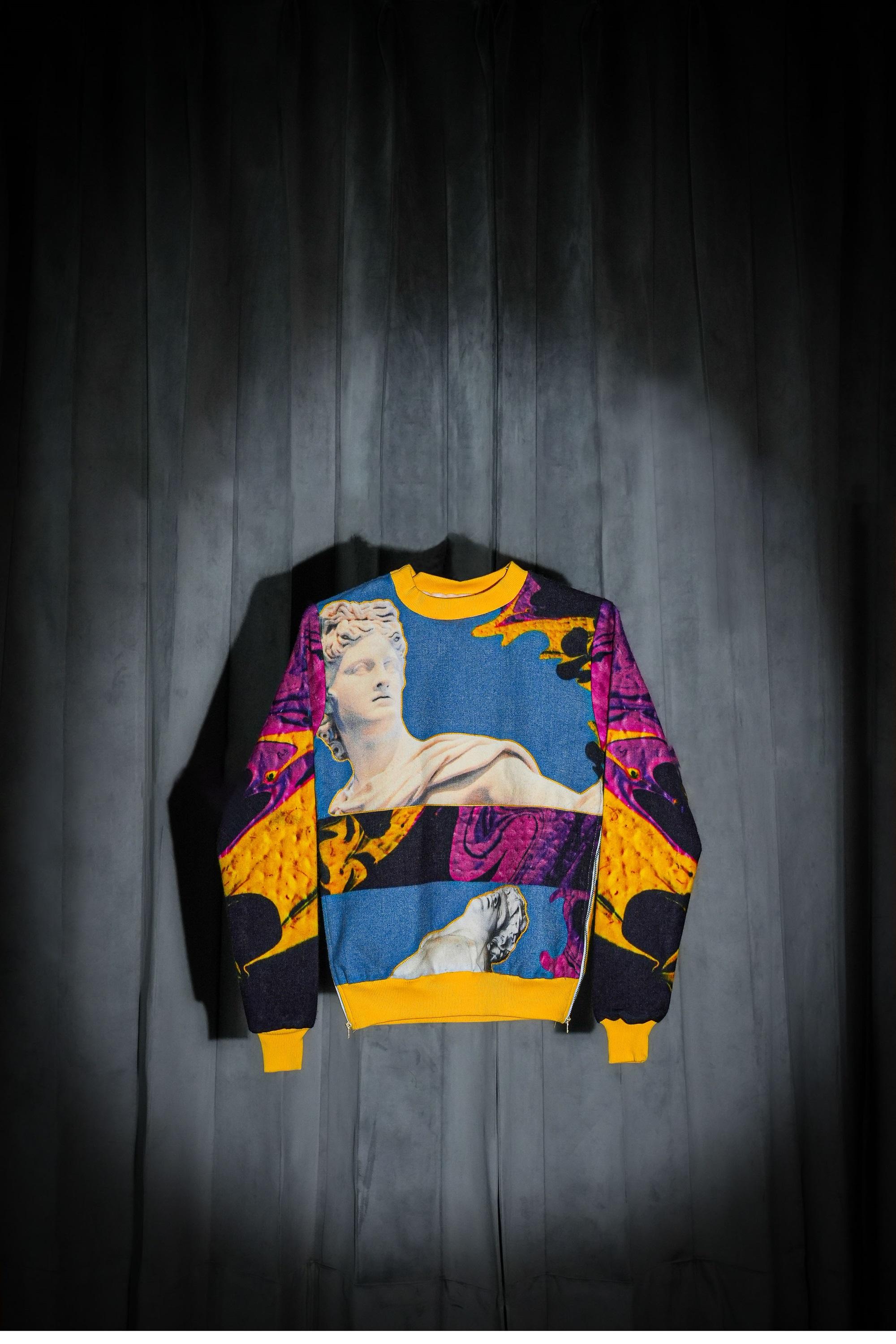 Pashmina Wool Blend Sweater  <br> Artwork : [Roman Art]