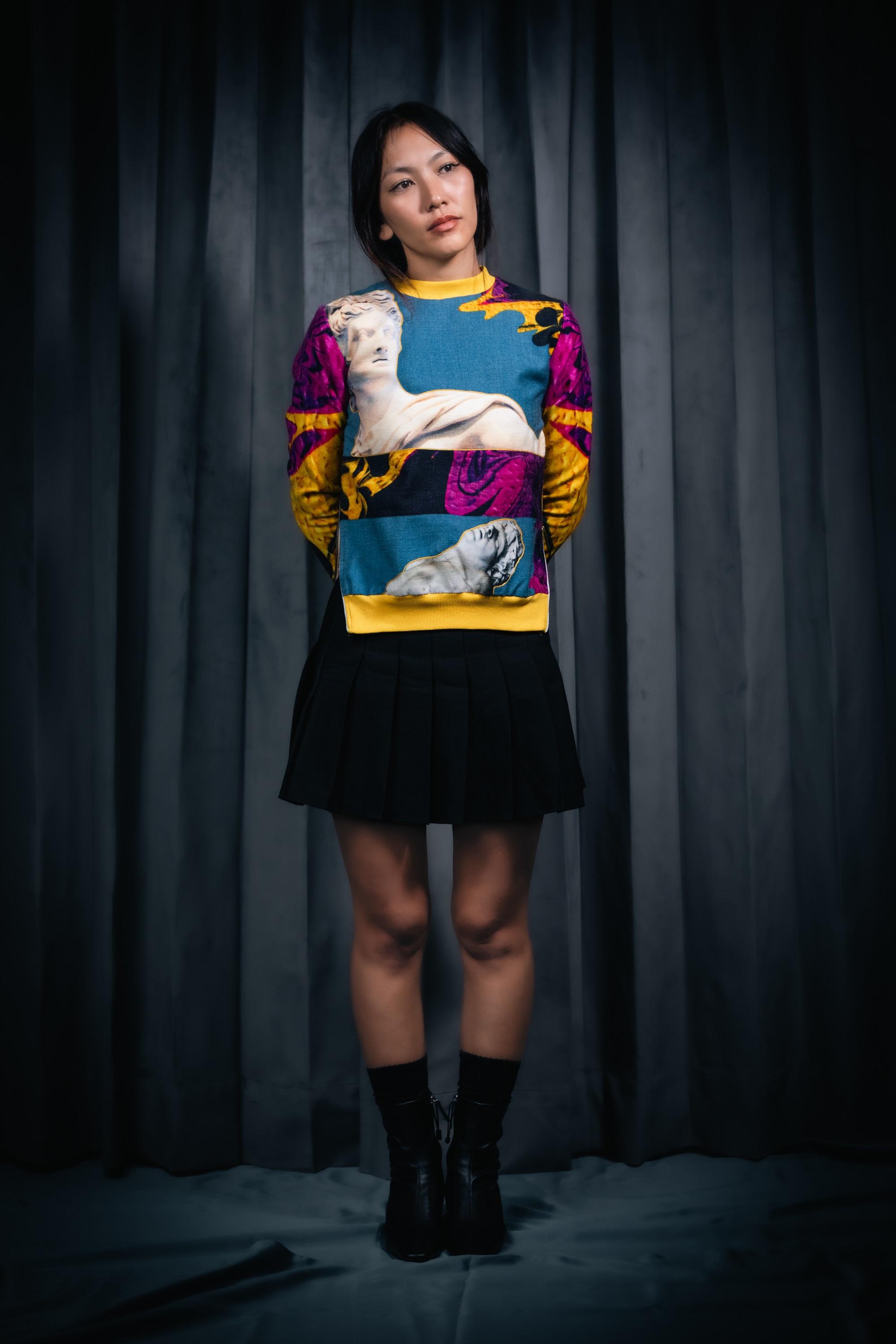 Pashmina Wool Blend Sweater  <br> Artwork : [Roman Art]