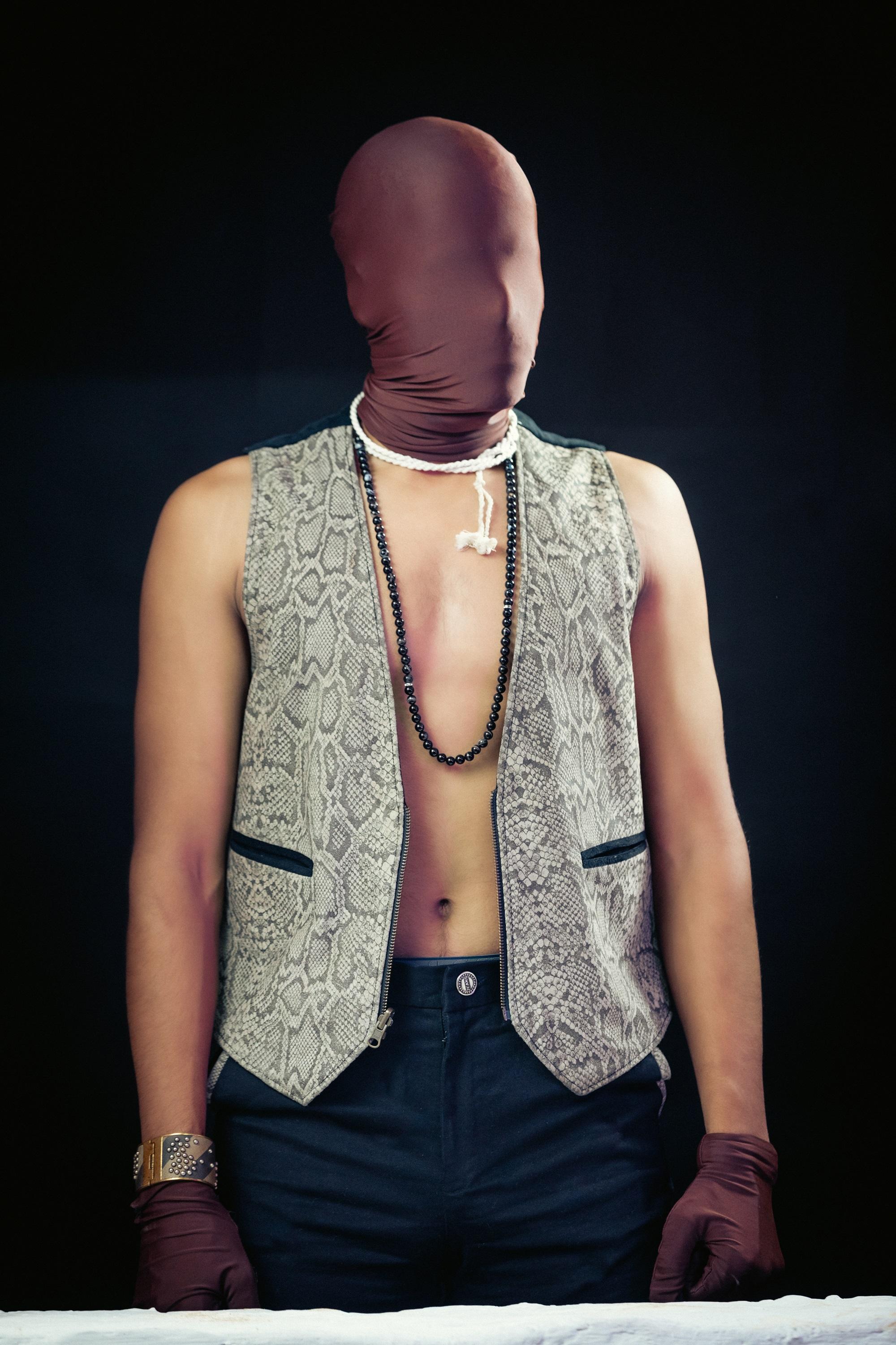 Leather Waist Coat  <br> Artwork :  [Textured Grain]